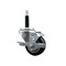 Service Caster 3'' Black Poly Swivel 3/4'' Expanding Stem Caster with Brake SCC-EX20S314-PPUB-BLK-TLB-34 - alternate 1